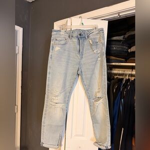 Men's Light Blue PRIDE Distressed Jeans